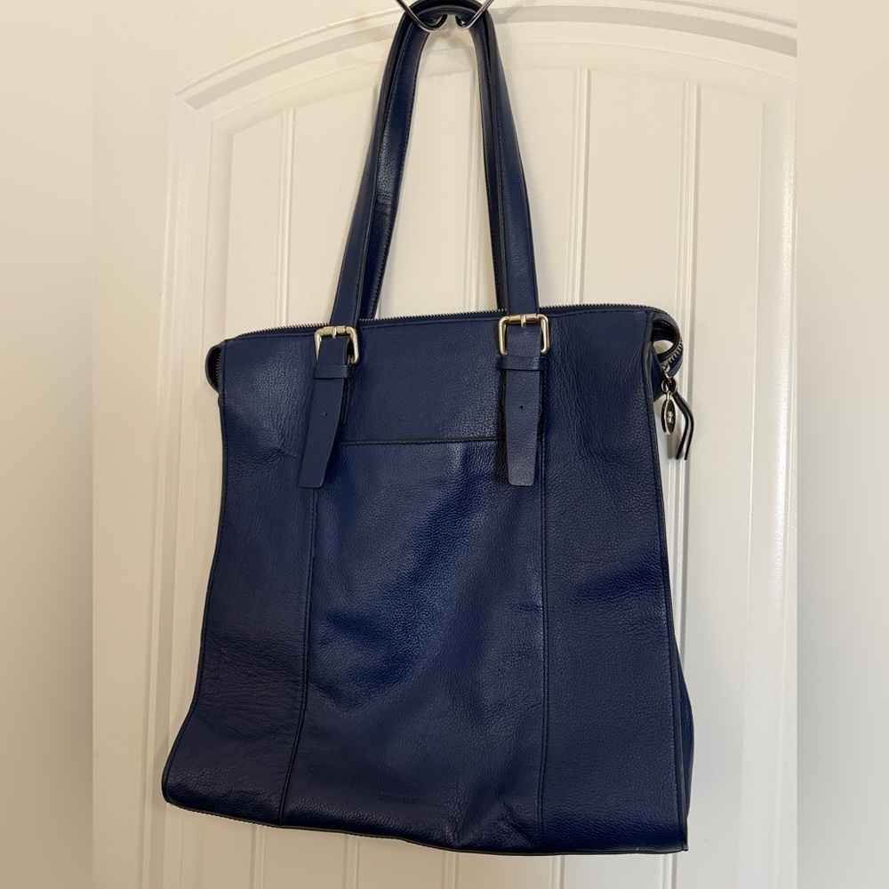 Banana Republic Royal Blue Leather COLETTE TOTE - Picture 4 of 16